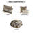 Comforter With Throw Pillows, King/ King, 5 Piece Stripe Herringbone, Brown , 2 Brown,