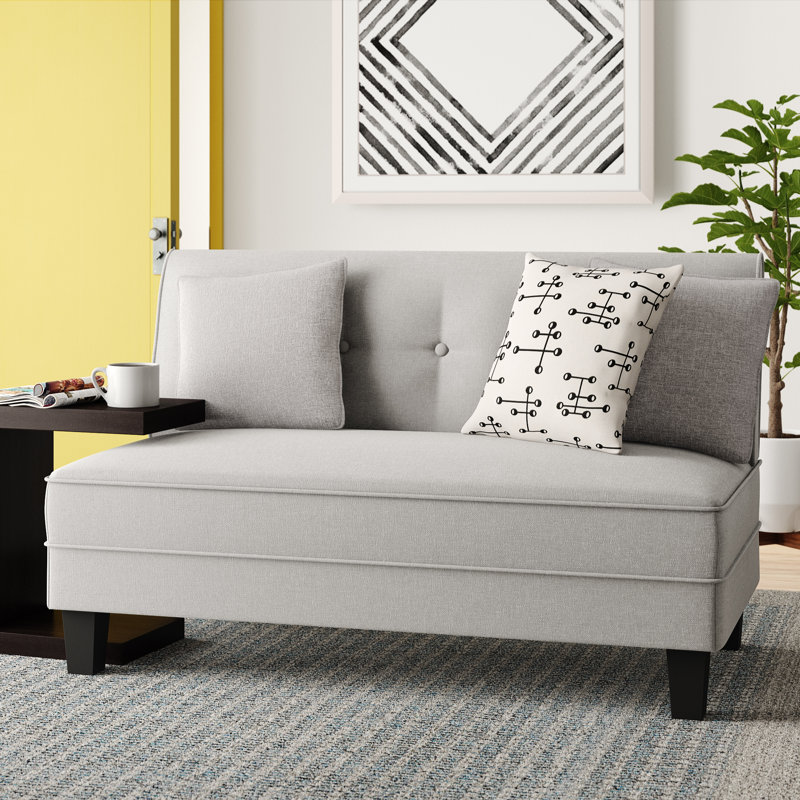 Willene Upholstered 58'' Loveseat, Beige Linen Blend