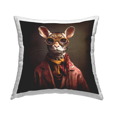 Coussin décoratif imprimé tendance tendance guépard par Lazar Studio
