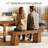47" Solid Wood Dining Bench, Indoor Bench For Kitchen, Dining Room, Hallway, Entryway