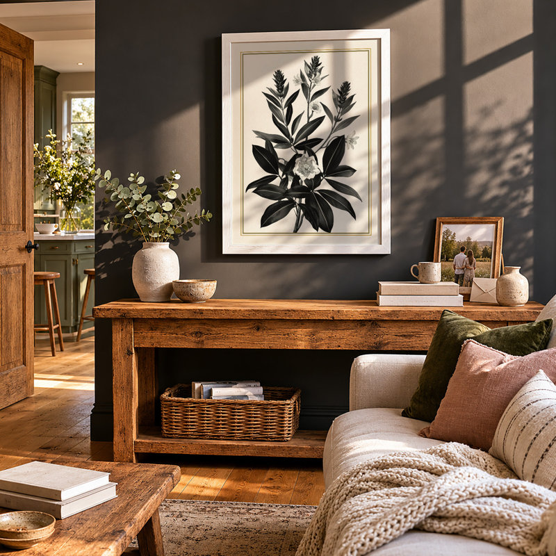 Study In Botanical - Framed Print, A3 - 42.0 x 29.7 cm, White