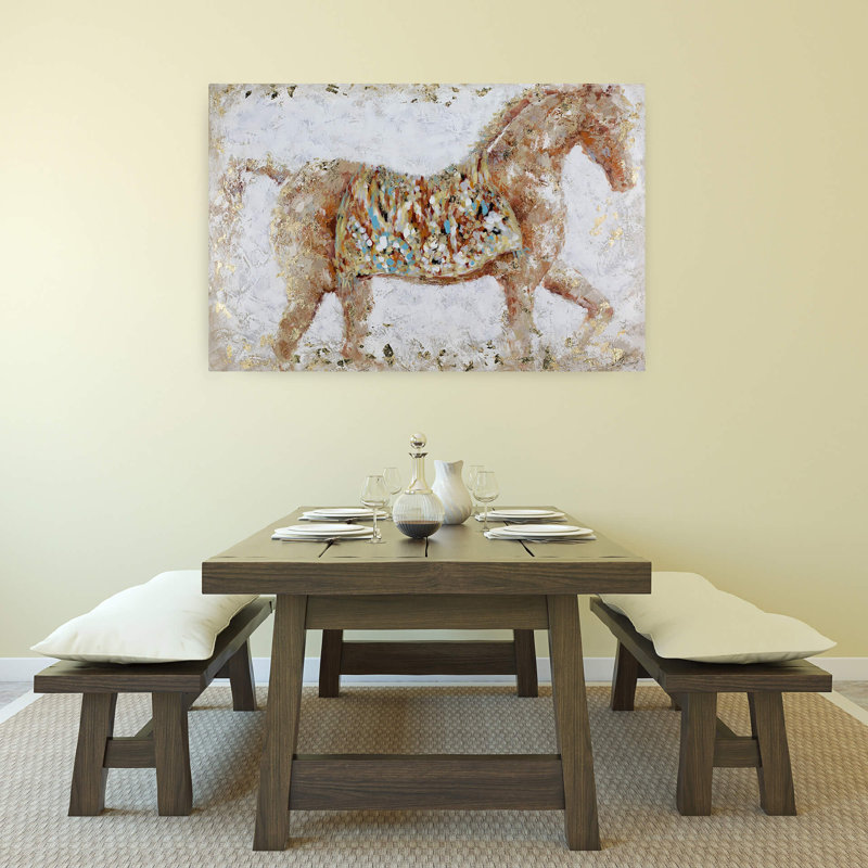 Powerful Giant Hand Painted Canvas Print