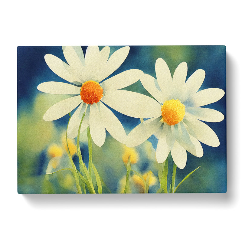 Irresistible Daisy Flowers - Wrapped Canvas Painting, 40cm H x 60cm W x 3cm D