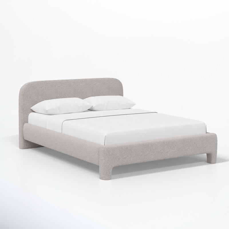 Illy Upholstered Standard Bed, Classic Elephant Boucle, King