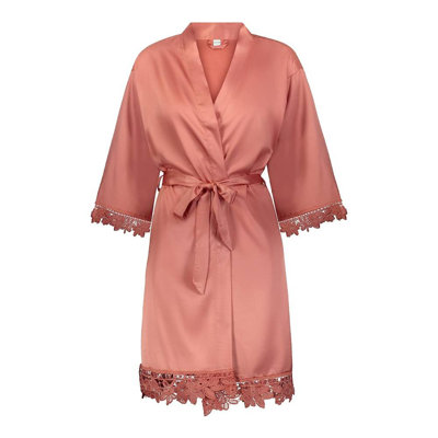 Satin Sateen Women Above Knee Bathrobe