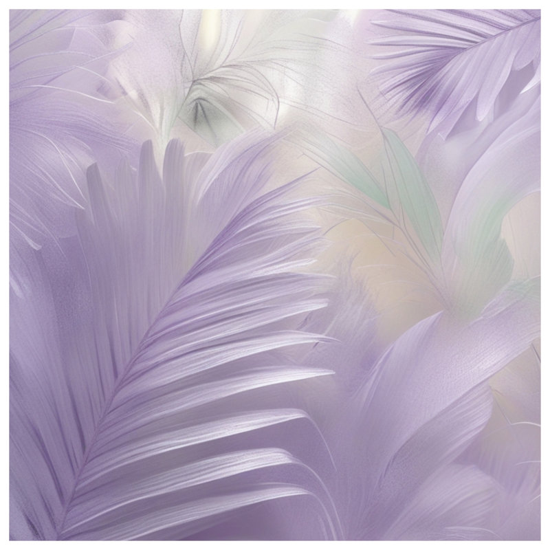 Couvertures de feuilles de palmier lavande, L 50 po x H 60 po