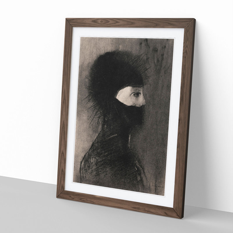 Armour by Odilon Redon - Picture Frame Painting, 65cm H x 48cm W x 2cm D, Walnut