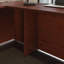 Ensemble bureau d'angle Bowfront Executive, fini rouge