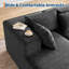 Modular L-Shaped Corner Design Sectional Sofa with Pillows & High Density Foam, Modern Polyester Upholstered No Assembly Required, Green-120249890