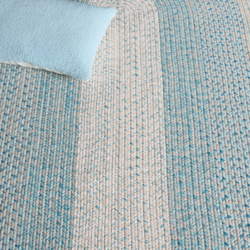 Tapis tissé à chevrons Rotella, Ovale 5 pi x 8 pi