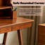 100% bois massif Bureau d'écriture Bureau d'ordinateur Mid Century Modern Home Office Table avec tiroir pour chambre à coucher
