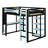 Modern Loft Bed Featuring A Built In Desk, Shelves-304044400