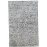 Neo Villa Floral Area Rug in Gray