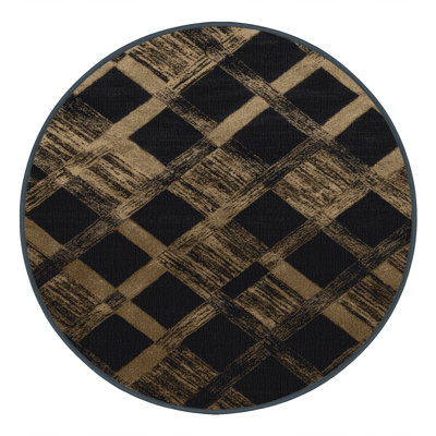 Tapis damier noir lavable à la machine