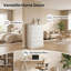 Commode 6 tiroirs pour chambre à coucher, commode haute pour chambre à coucher, commode moderne avec poignées dissimulées, armoire de rangement verticale en bois pour chambre à coucher, salon, entrée, blanc-156036821