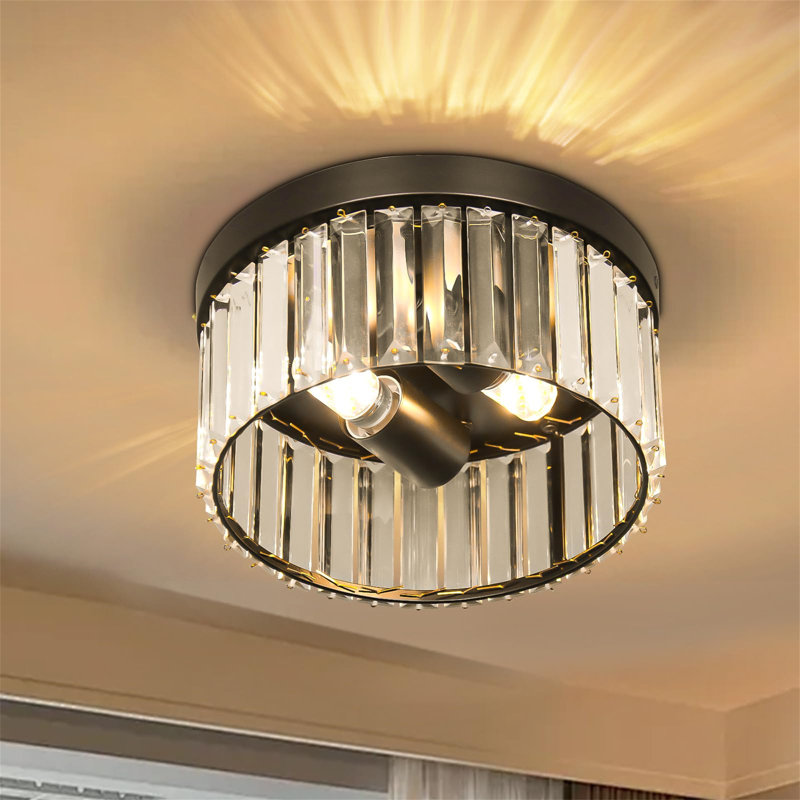 Armin Flush Mount, Satin Black