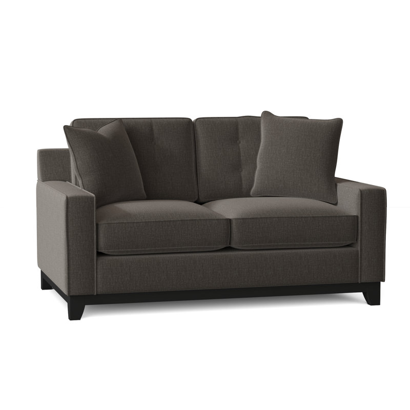Carollton Upholstered 62'' Loveseat, Napa Steel Chenille