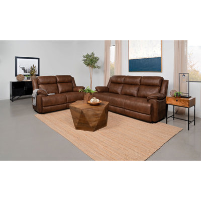 Worthington Dark Brown Upholstered 2-Piece Sofa Set