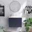Meuble-lavabo simple mural 24 po avec plateau en résine 24 po