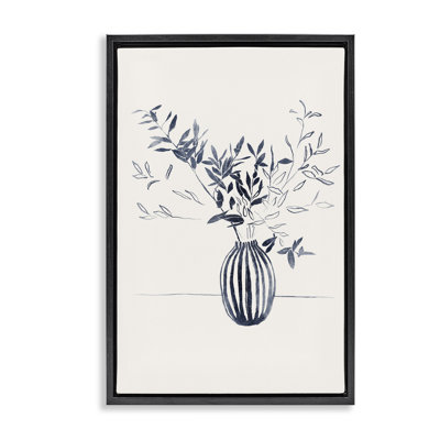 Minimal Bud Vase Framed Floater Canvas by Yuyu Pont