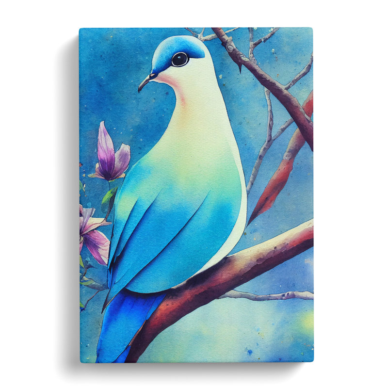 Watercolour Dove Bird Vol.2 - Wrapped Canvas, 50cm H x 35cm W x 3cm D