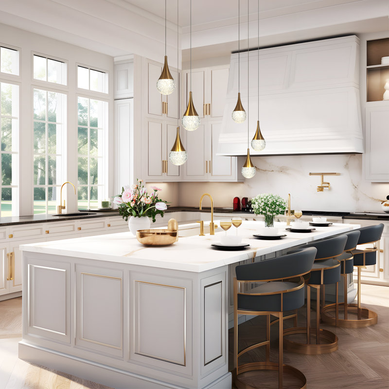 Chantae 3 - Light Brass LED Pendant
