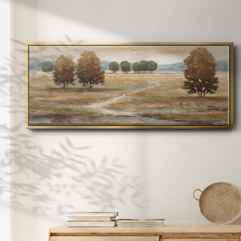 Lin paysage I - toile encadrée, H 20 po x l 50 po
