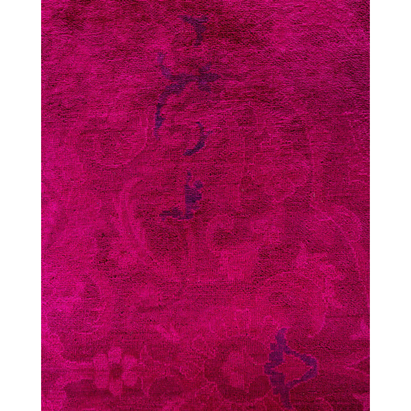 Tapis unique rose / noir / rouge 9 pi 3 po x 12 pi 3 po Overyed