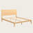 Mid-Century Modern 12-Inch Bamboo Wood Platform Bed with Wood Slat Metal Support, Eco-Friendly Design, No Box Spring Needed, Easy Assembly-1056487820-1056487836