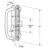 White Diecast Keyed Sliding Door Handle Set with 10 in. Pull (Single Pack)