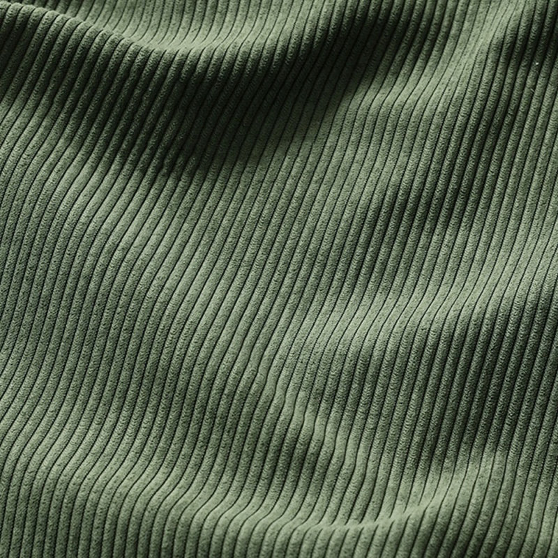 Coussin en velours côtelé vert, H 33,46 po x l 70,87 po x P 37,40 po