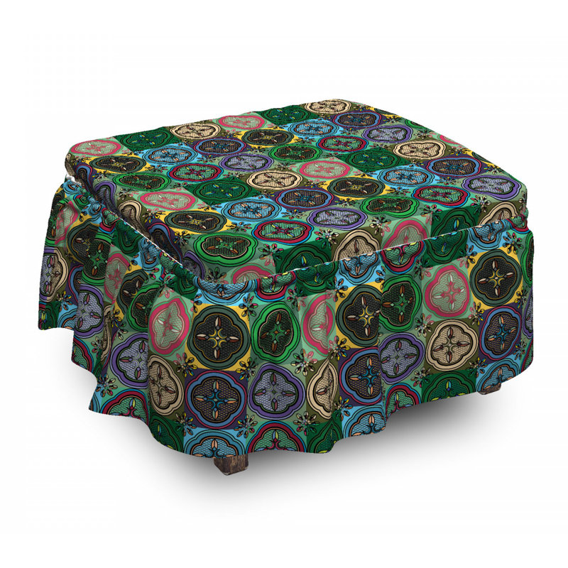 Housse pour repose-pieds vibrant traditionnel
