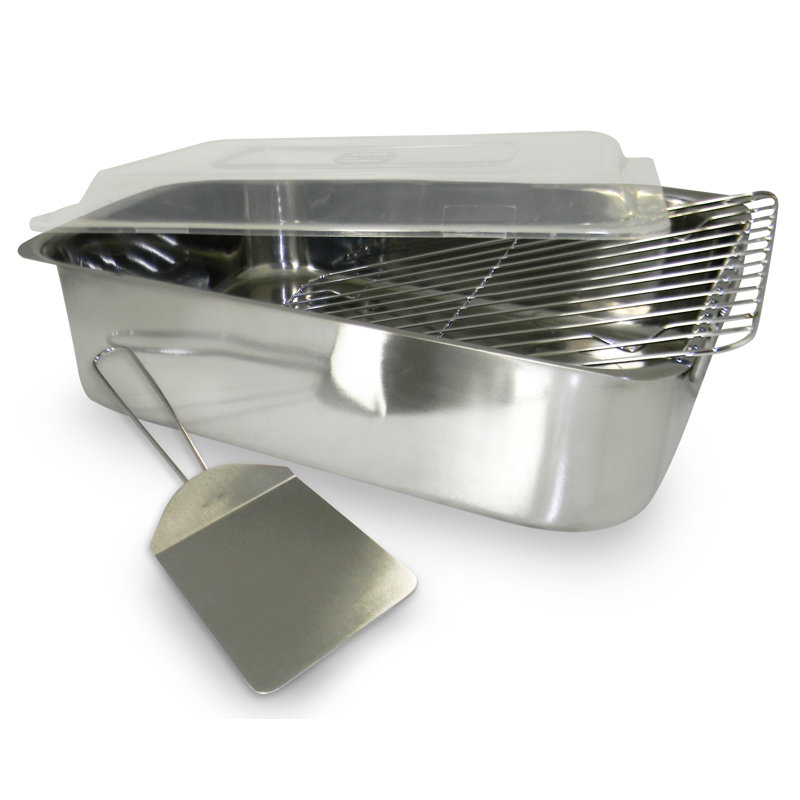 Stainless Steel Deep Dish Roaster with Rack and Cover