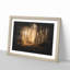 Forest In An Orange Glow Paint Splash - Picture Frame Graphic Art-56866123-56866126