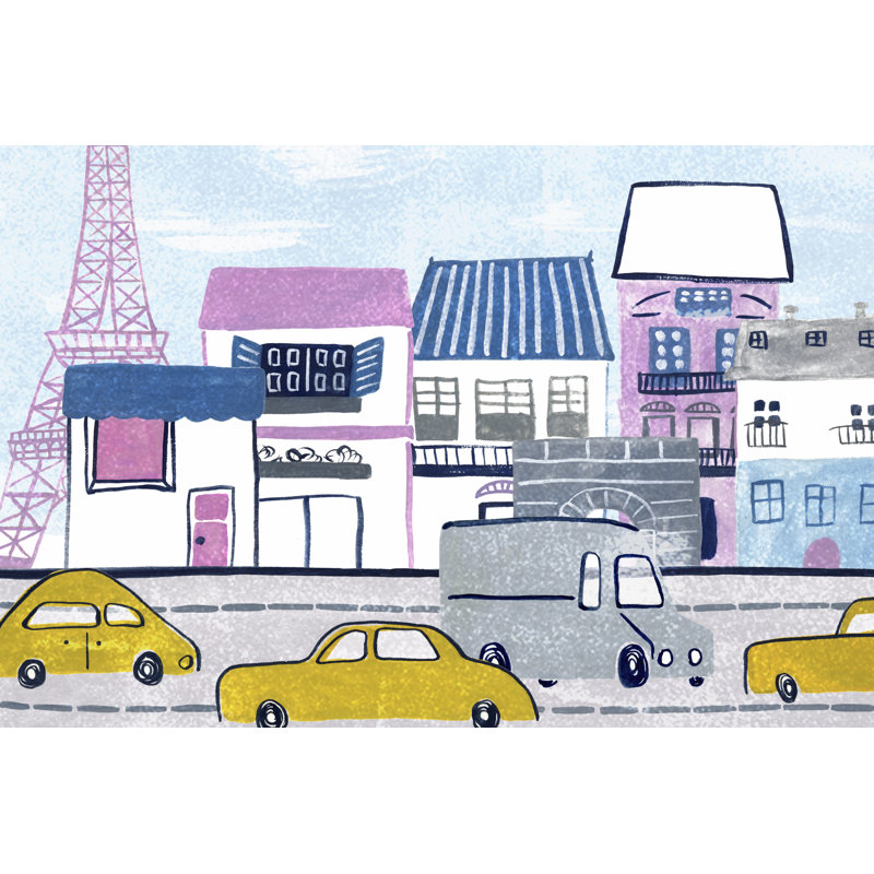 Bonjour Paris I by Melissa Wang -  Painting, 81 cm H x 122 cm W, Wrapped Canvas