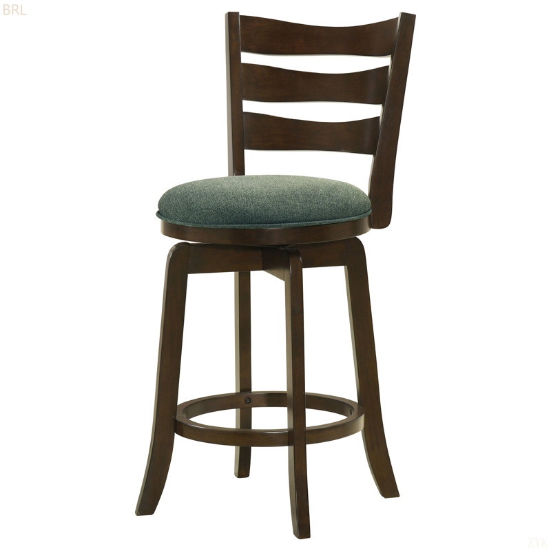 Chaise de bar pivotante en bois