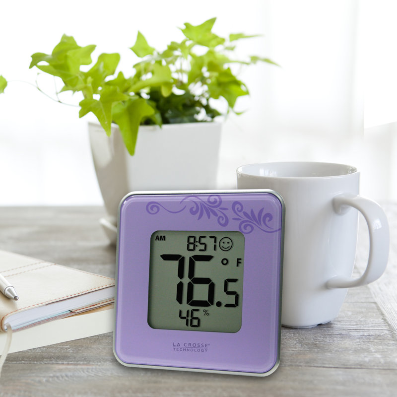 Weatherall Modern & Contemporary Tabletop Clock, Purple