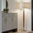 Hudson Floor Lamp With Adjustable Brightness - Modern Standing Lamp For Living Room, Bedroom, And Corner Decor With Wood And Steel Accents
