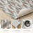 Geometric Leaf Non-Slip Washable Kitchen Mats