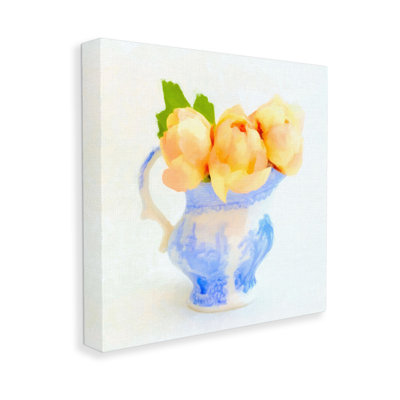 Bd-077_CN " Yellow Blooms In Pitcher " by Graffitee Studios on Canvas