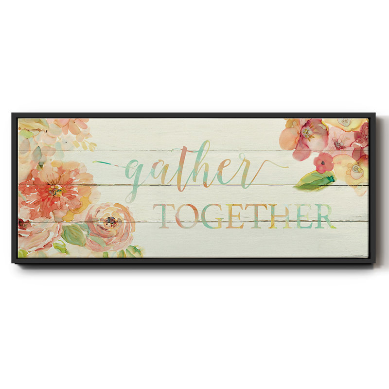 «Gather Together», toile encadrée, H 12 po x l 30 po