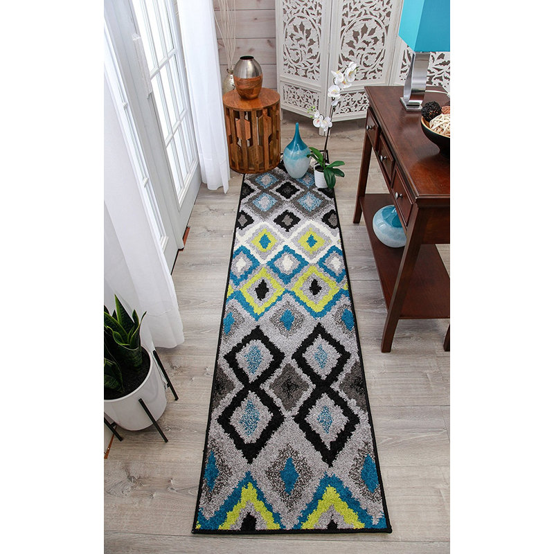 Melendez Wool Geometric Indoor Rug, Runner 2'0" x 7'8"