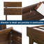 2-Pcs Bedroom Set – Solid Wood Queen Platform Bed Frame & Matching Nightstand, Mid-Century Modern, Walnut Finish, 800 lbs Capacity, No Box Spring Needed-91715923-91715927