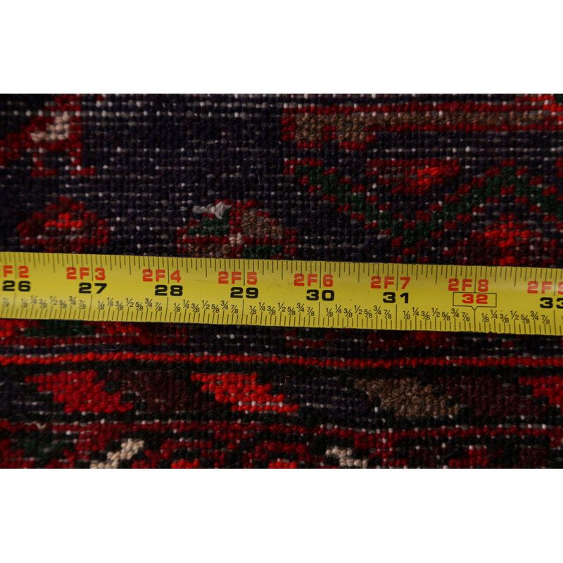 One-of-a-Kind 3'3" X 5' New Age Wool Area Rug in Red