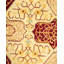 Tapis unique noué à la main Keenan - ivoire / rouge / jaune, 6 pi 1 po x 9 pi 1 po
