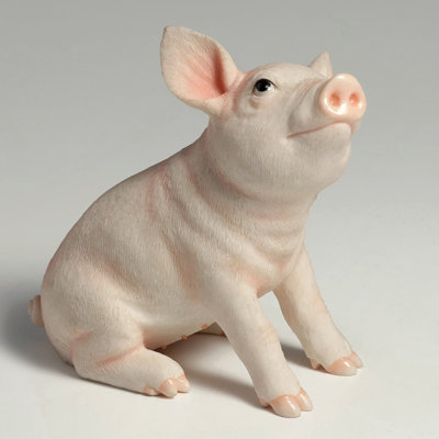 4.33 in L Baby Pig Poly Resin