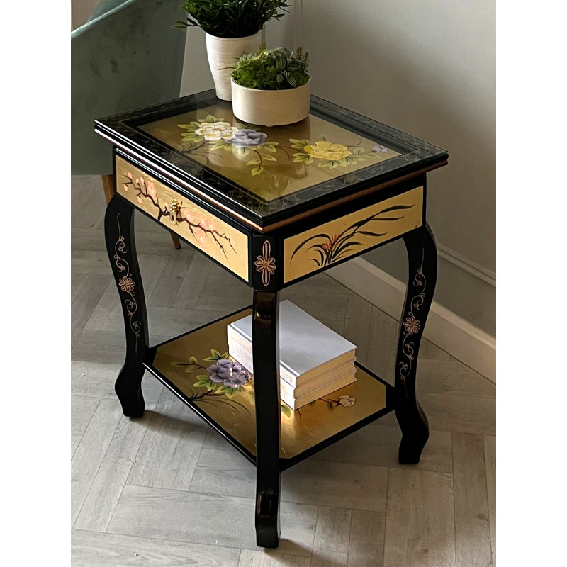 Gold Leaf End Table