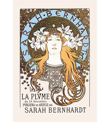 « sarah bernhardt » par alphonse mucha affiche rétro