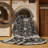 Machine Washable Tabriz Black Area Rug-972834072