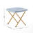 Folding Upholstered Double Saucer Chair with a Steel Frame and 2 Folding Ottomans-545271341